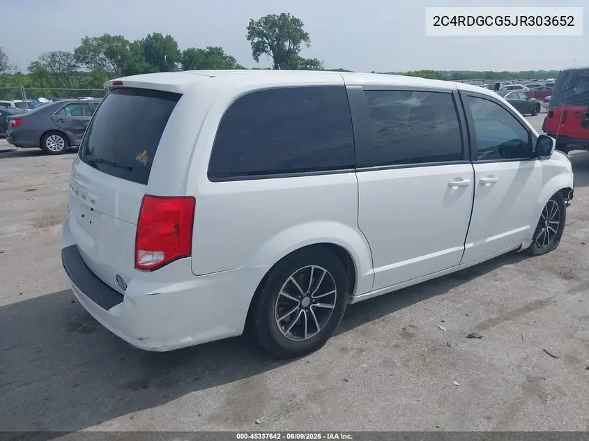 2018 Dodge Grand Caravan Sxt VIN: 2C4RDGCG5JR303652 Lot: 45337642