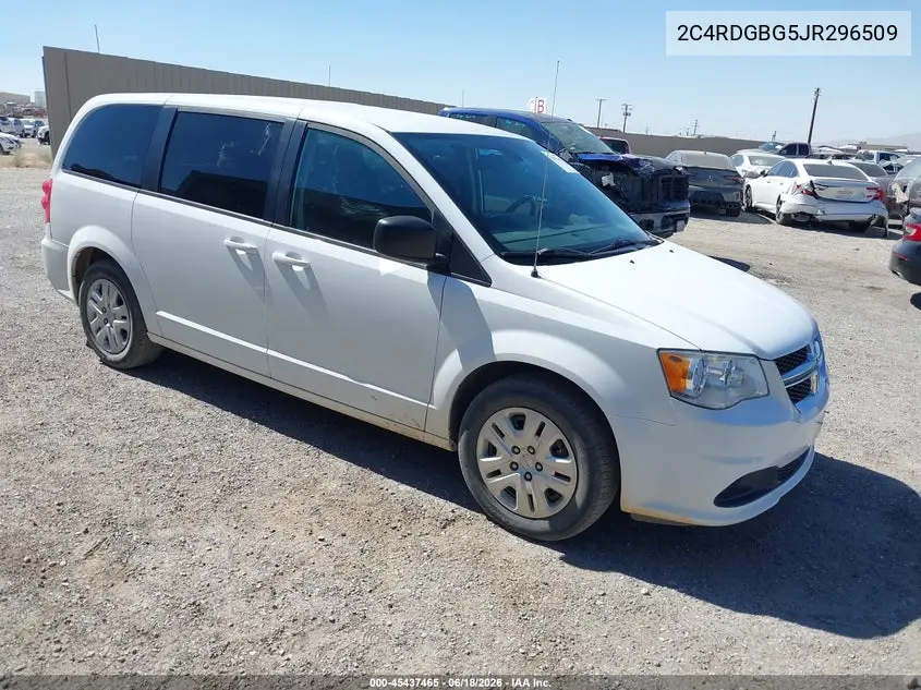 2018 Dodge Grand Caravan Se VIN: 2C4RDGBG5JR296509 Lot: 45437465