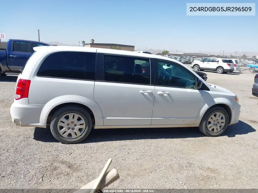 2018 Dodge Grand Caravan Se VIN: 2C4RDGBG5JR296509 Lot: 45437465