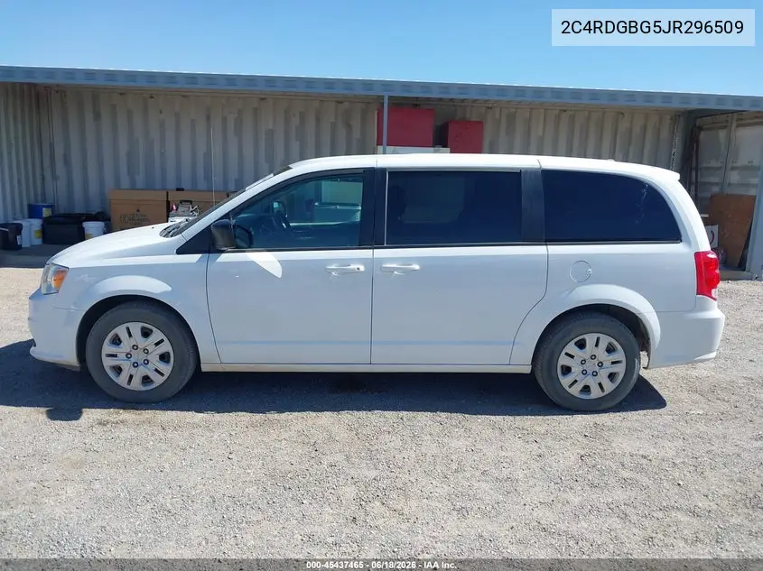 2018 Dodge Grand Caravan Se VIN: 2C4RDGBG5JR296509 Lot: 45437465