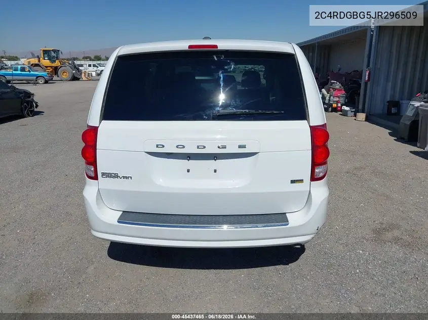 2018 Dodge Grand Caravan Se VIN: 2C4RDGBG5JR296509 Lot: 45437465