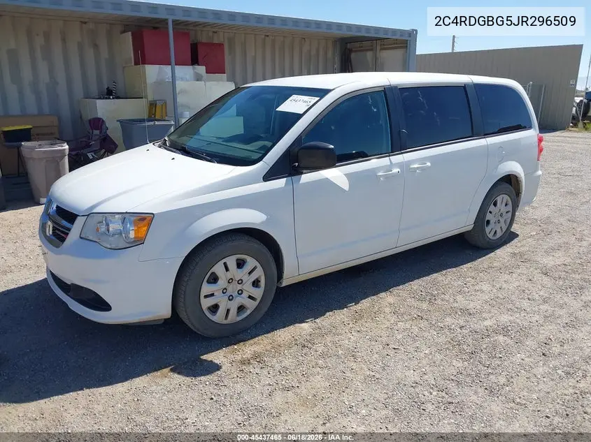 2018 Dodge Grand Caravan Se VIN: 2C4RDGBG5JR296509 Lot: 45437465
