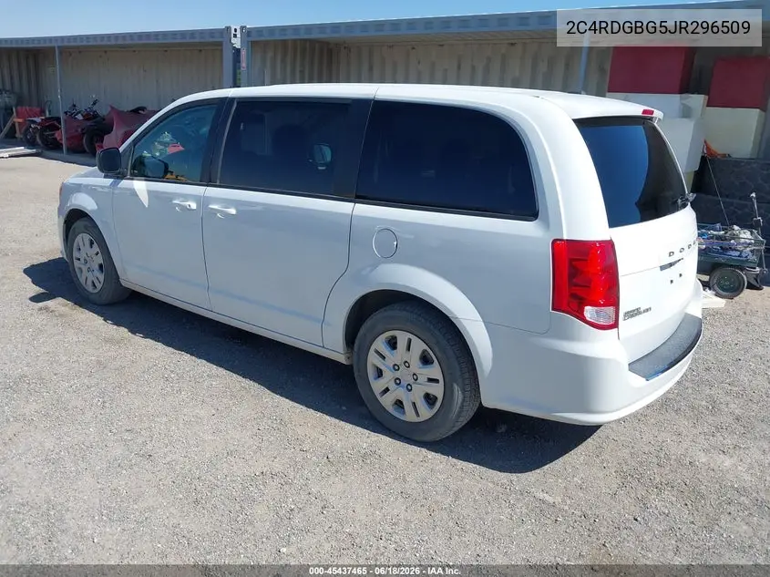 2018 Dodge Grand Caravan Se VIN: 2C4RDGBG5JR296509 Lot: 45437465