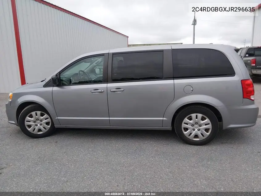 2018 Dodge Grand Caravan Se VIN: 2C4RDGBGXJR296635 Lot: 45563014