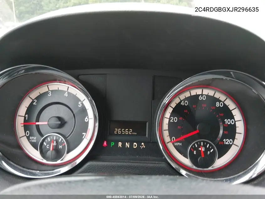 2018 Dodge Grand Caravan Se VIN: 2C4RDGBGXJR296635 Lot: 45563014