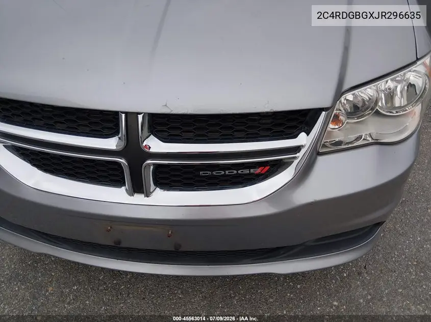 2018 Dodge Grand Caravan Se VIN: 2C4RDGBGXJR296635 Lot: 45563014