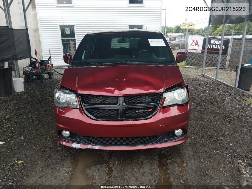 2018 Dodge Grand Caravan Se Plus VIN: 2C4RDGBG0JR215223 Lot: 45565251