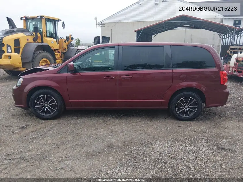 2018 Dodge Grand Caravan Se Plus VIN: 2C4RDGBG0JR215223 Lot: 45565251