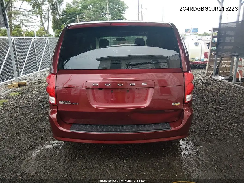 2018 Dodge Grand Caravan Se Plus VIN: 2C4RDGBG0JR215223 Lot: 45565251