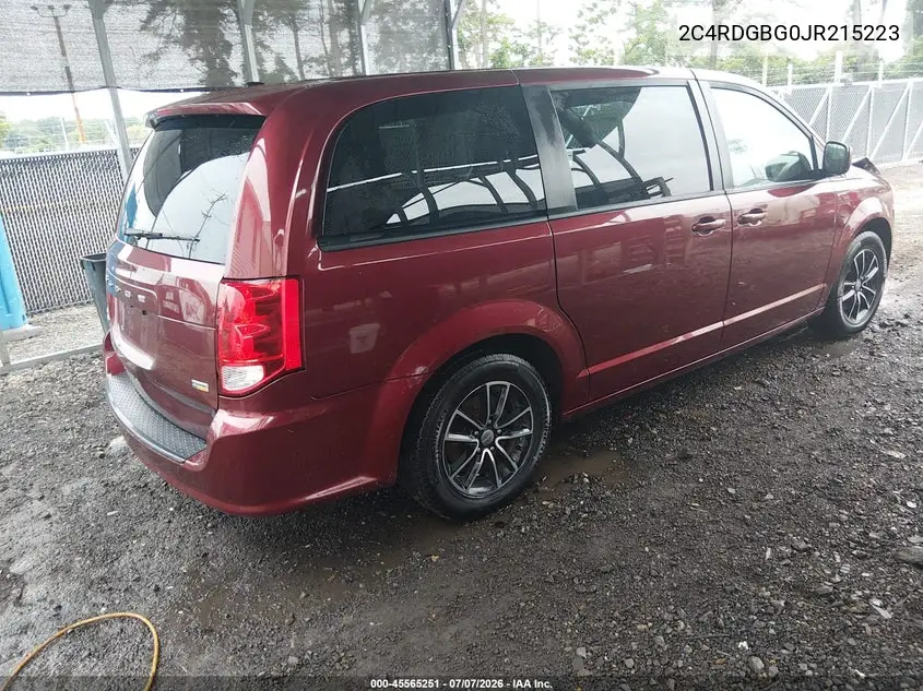 2018 Dodge Grand Caravan Se Plus VIN: 2C4RDGBG0JR215223 Lot: 45565251