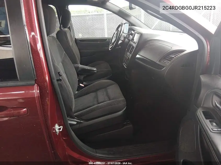 2018 Dodge Grand Caravan Se Plus VIN: 2C4RDGBG0JR215223 Lot: 45565251