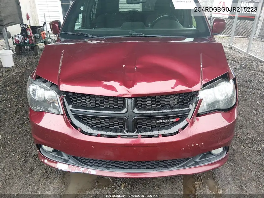 2018 Dodge Grand Caravan Se Plus VIN: 2C4RDGBG0JR215223 Lot: 45565251