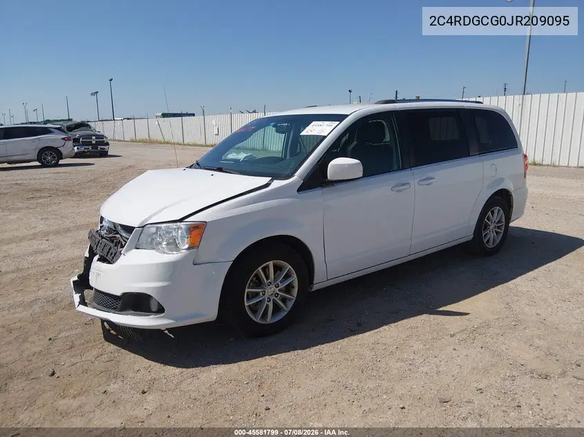 2018 Dodge Grand Caravan Sxt VIN: 2C4RDGCG0JR209095 Lot: 45581799