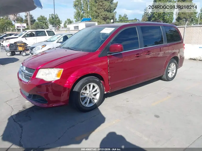 2018 Dodge Grand Caravan Sxt VIN: 2C4RDGCG9JR210214 Lot: 45687143