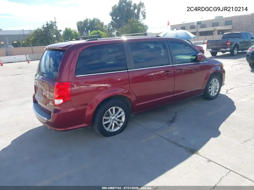 2018 Dodge Grand Caravan Sxt VIN: 2C4RDGCG9JR210214 Lot: 45687143