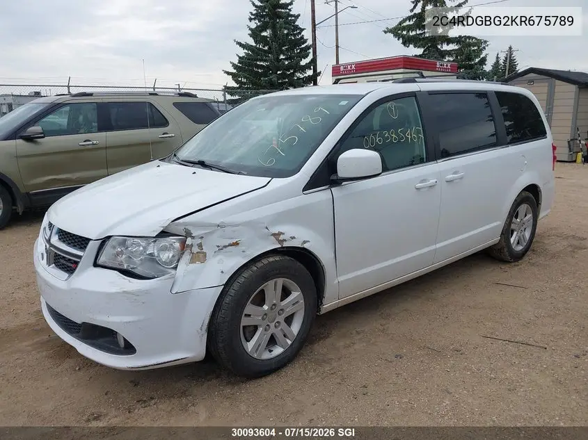 2019 Dodge Grand Caravan Se VIN: 2C4RDGBG2KR675789 Lot: 30093604