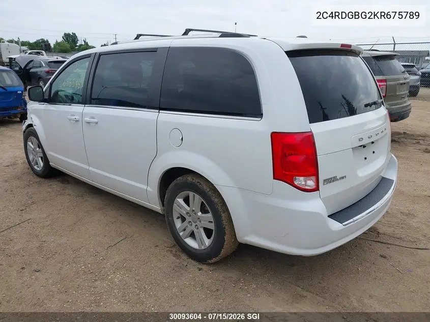 2019 Dodge Grand Caravan Se VIN: 2C4RDGBG2KR675789 Lot: 30093604