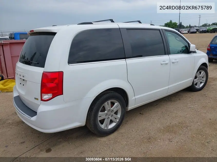2019 Dodge Grand Caravan Se VIN: 2C4RDGBG2KR675789 Lot: 30093604