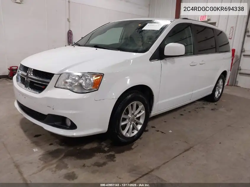 2C4RDGCG0KR694338 2019 Dodge Grand Caravan Sxt