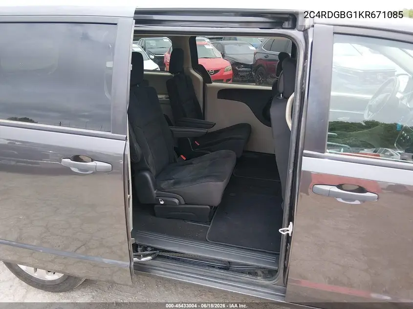 2019 Dodge Grand Caravan Se VIN: 2C4RDGBG1KR671085 Lot: 45433004