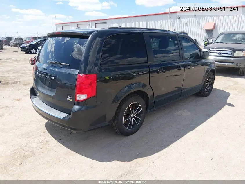 2019 Dodge Grand Caravan Gt VIN: 2C4RDGEG3KR611241 Lot: 45622339
