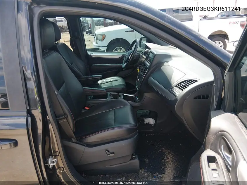 2019 Dodge Grand Caravan Gt VIN: 2C4RDGEG3KR611241 Lot: 45622339