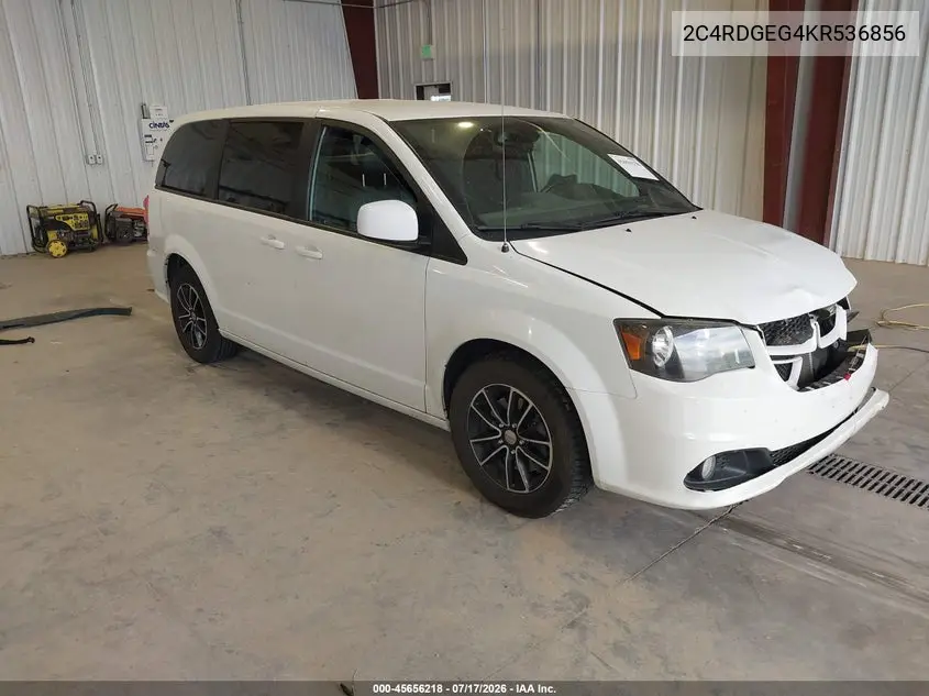 2019 Dodge Grand Caravan Gt VIN: 2C4RDGEG4KR536856 Lot: 45656218