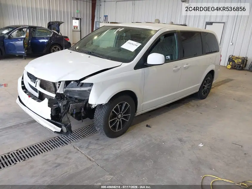2019 Dodge Grand Caravan Gt VIN: 2C4RDGEG4KR536856 Lot: 45656218