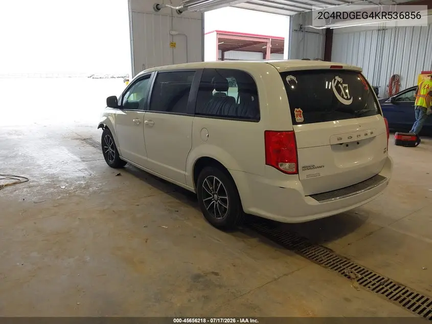 2019 Dodge Grand Caravan Gt VIN: 2C4RDGEG4KR536856 Lot: 45656218