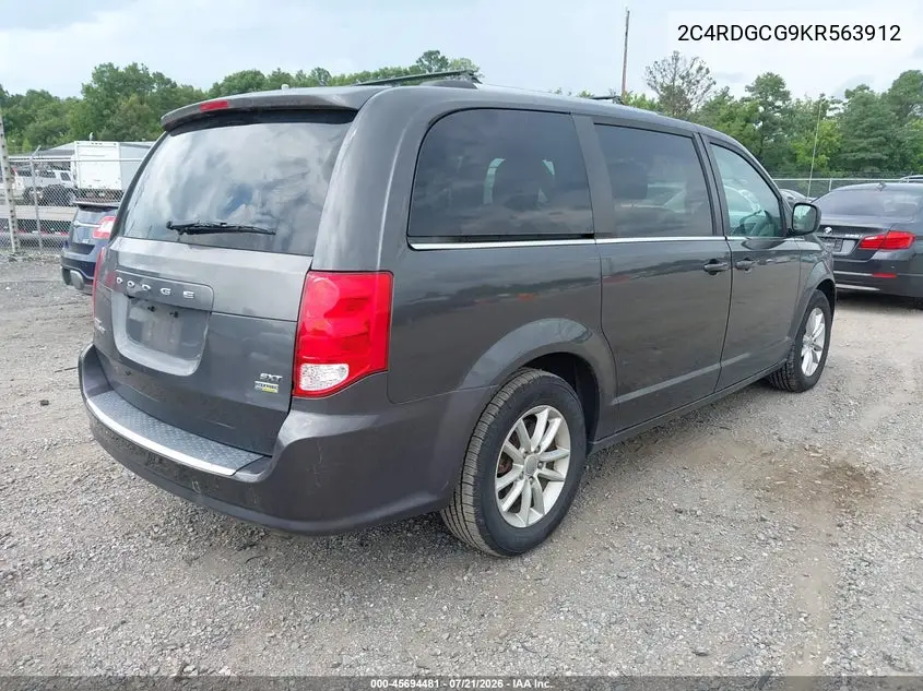 2019 Dodge Grand Caravan Sxt VIN: 2C4RDGCG9KR563912 Lot: 45694481