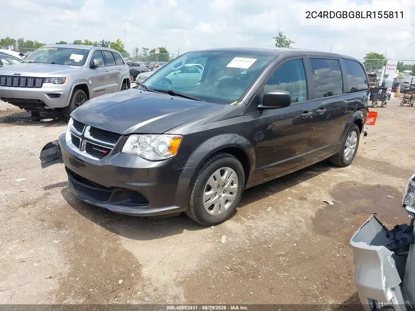 2020 Dodge Grand Caravan Se VIN: 2C4RDGBG8LR155811 Lot: 45502411