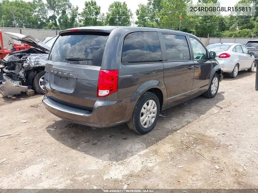2020 Dodge Grand Caravan Se VIN: 2C4RDGBG8LR155811 Lot: 45502411