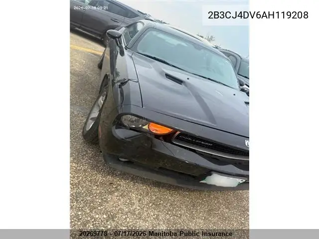 2010 Dodge Challenger Sxt VIN: 2B3CJ4DV6AH119208 Lot: 20269778