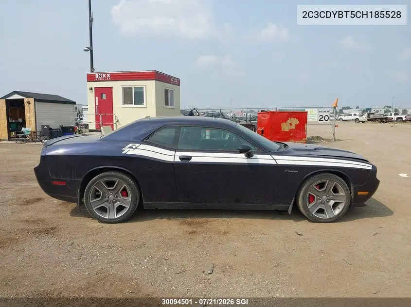 2012 Dodge Challenger R/T VIN: 2C3CDYBT5CH185528 Lot: 30094501