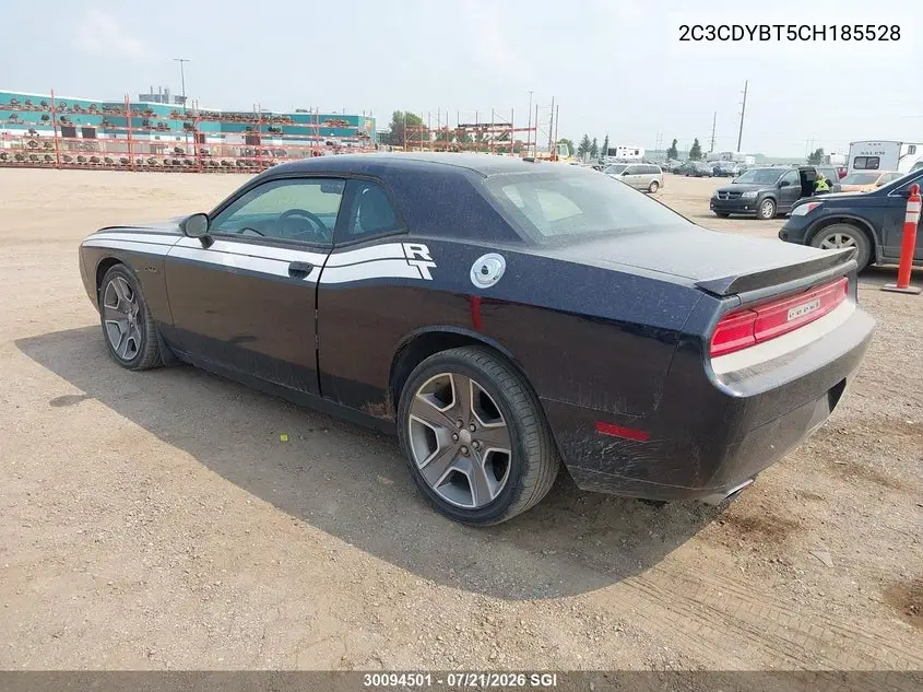 2012 Dodge Challenger R/T VIN: 2C3CDYBT5CH185528 Lot: 30094501