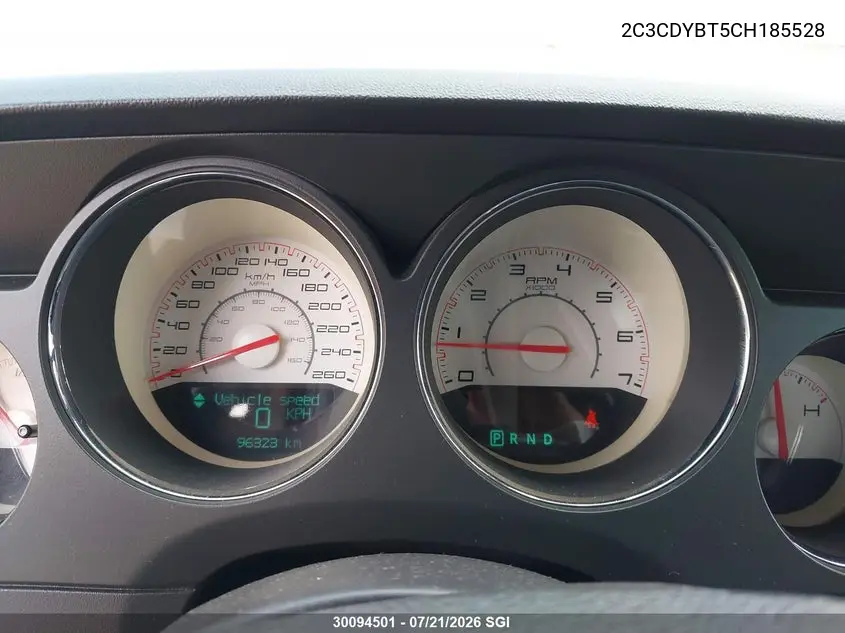 2012 Dodge Challenger R/T VIN: 2C3CDYBT5CH185528 Lot: 30094501