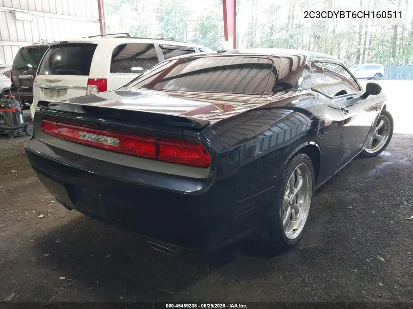 2012 Dodge Challenger R/T VIN: 2C3CDYBT6CH160511 Lot: 45459238