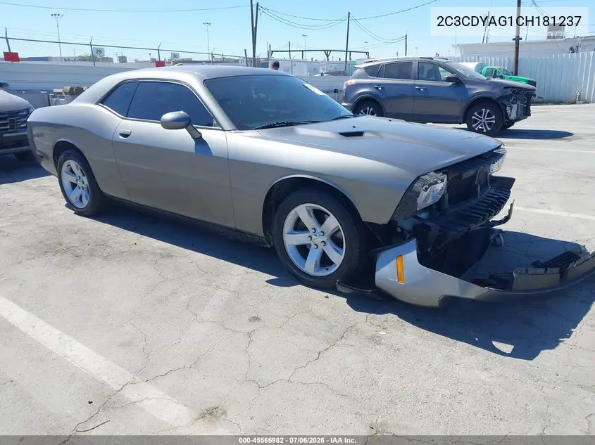 2012 Dodge Challenger Sxt VIN: 2C3CDYAG1CH181237 Lot: 45566982