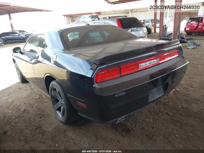 2012 Dodge Challenger Sxt VIN: 2C3CDYAGXCH268330 Lot: 45673205