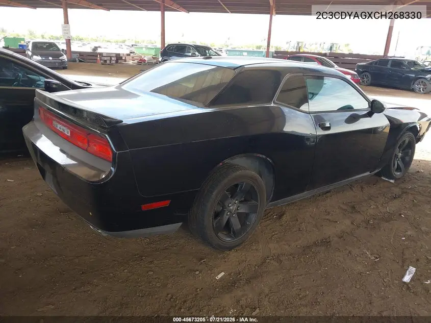 2012 Dodge Challenger Sxt VIN: 2C3CDYAGXCH268330 Lot: 45673205