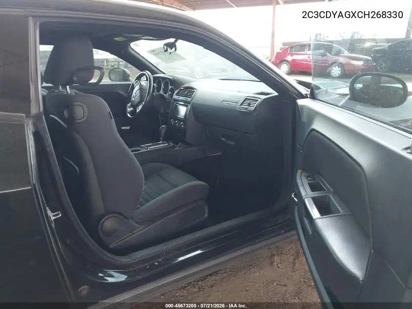 2012 Dodge Challenger Sxt VIN: 2C3CDYAGXCH268330 Lot: 45673205