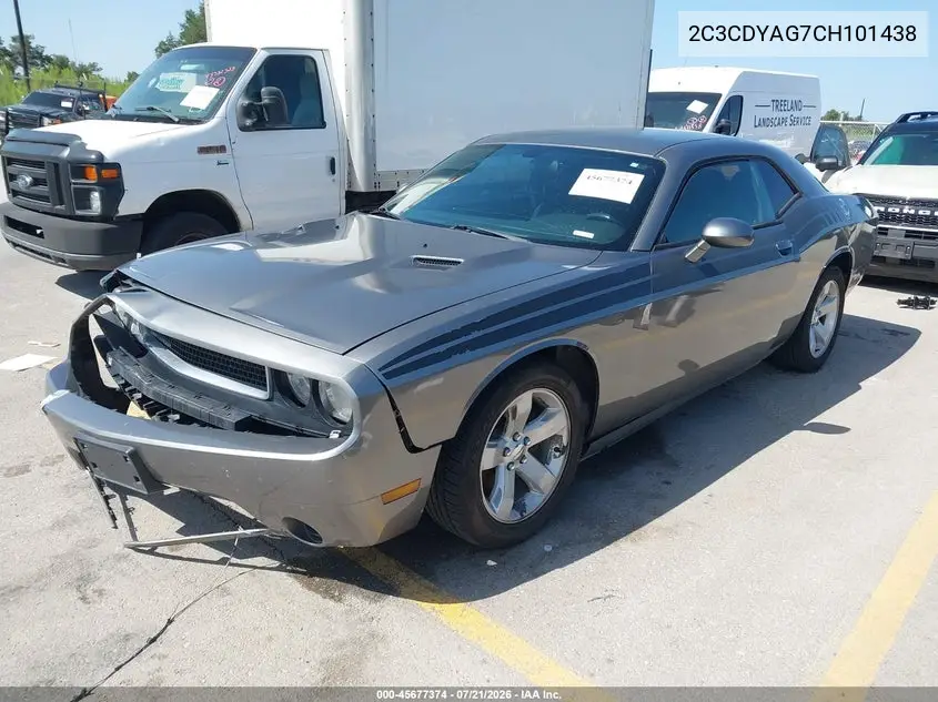 2012 Dodge Challenger Sxt VIN: 2C3CDYAG7CH101438 Lot: 45677374