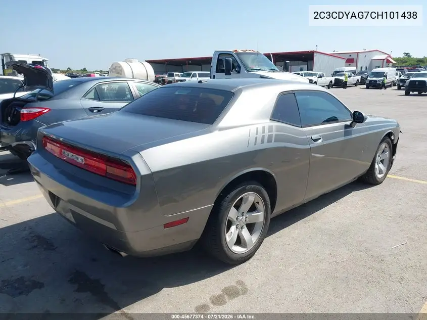 2012 Dodge Challenger Sxt VIN: 2C3CDYAG7CH101438 Lot: 45677374