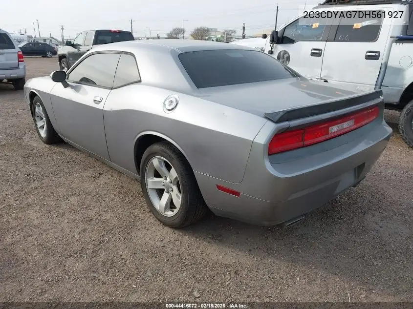 2C3CDYAG7DH561927 2013 Dodge Challenger Sxt