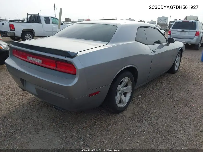 2C3CDYAG7DH561927 2013 Dodge Challenger Sxt