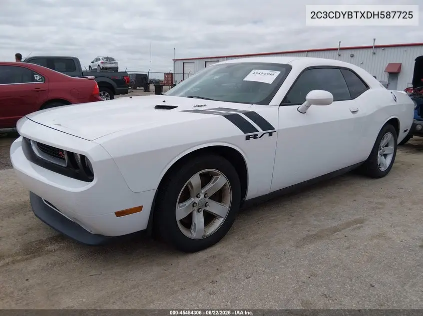 2013 Dodge Challenger R/T VIN: 2C3CDYBTXDH587725 Lot: 45454306
