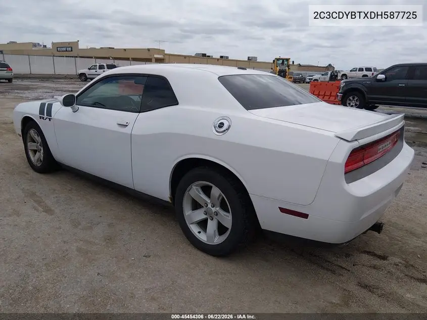 2013 Dodge Challenger R/T VIN: 2C3CDYBTXDH587725 Lot: 45454306