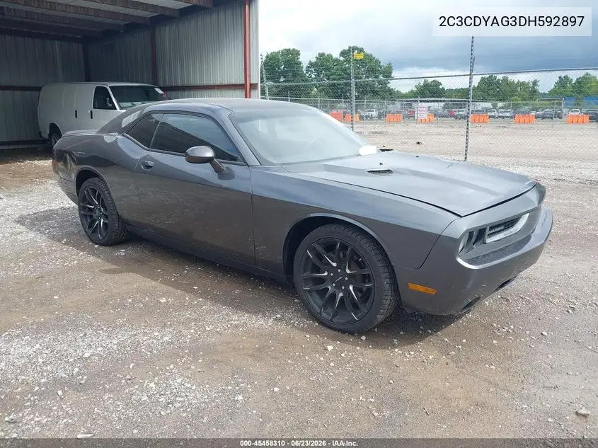 2013 Dodge Challenger Sxt VIN: 2C3CDYAG3DH592897 Lot: 45458310