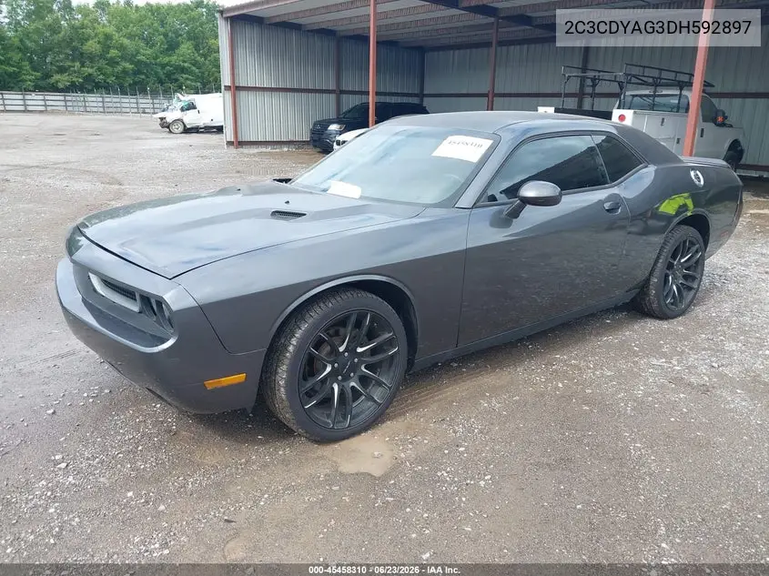 2013 Dodge Challenger Sxt VIN: 2C3CDYAG3DH592897 Lot: 45458310