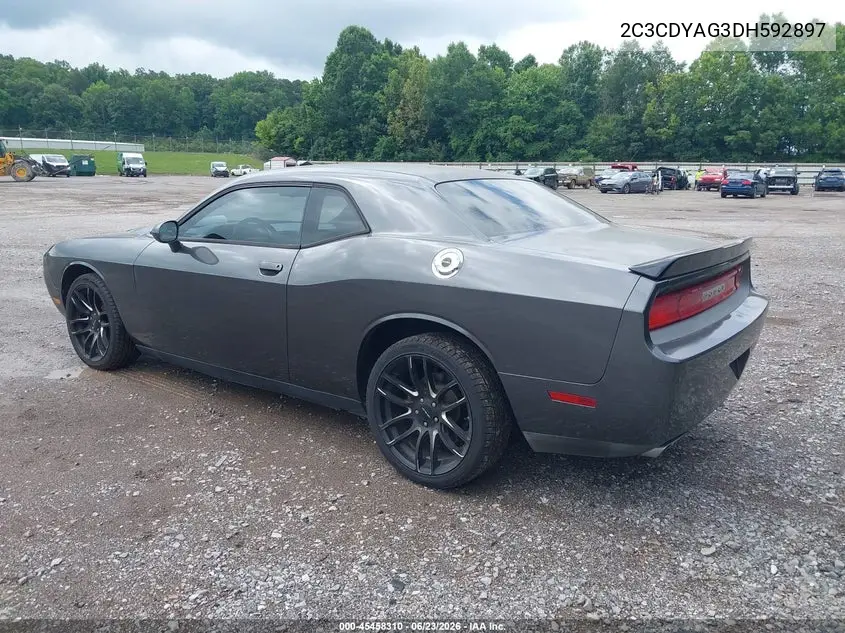 2013 Dodge Challenger Sxt VIN: 2C3CDYAG3DH592897 Lot: 45458310